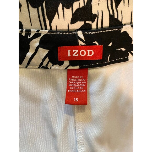 Skort Izod Black & White  Patterned Plus Size 16 Womens Front Pockets - Picture 2 of 10